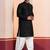 Black embroidery sequence kurta patiala set for festive, reception, weddings