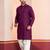 Purple embroidery sequence kurta patiala set for festive, reception, weddings