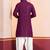 Purple embroidery sequence kurta patiala set for festive, reception, weddings