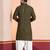Olive embroidery sequence kurta patiala set for festive, reception, weddings