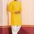 Yellow embroidery sequence kurta patiala set for festive, reception, weddings