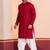 Red embroidery sequence kurta patiala set for festive, reception, weddings