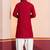 Red embroidery sequence kurta patiala set for festive, reception, weddings