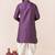 Purple embroidery bangalorian kurta dhoti set for festive, reception, weddings