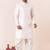 Peach embroidery bangalorian kurta dhoti set for festive, reception, weddings
