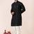 Black embroidery sequence kurta dhoti set for festive, reception, weddings