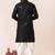 Black embroidery sequence kurta dhoti set for festive, reception, weddings