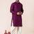 Purple embroidery sequence kurta dhoti set for festive, reception, weddings