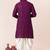 Purple embroidery sequence kurta dhoti set for festive, reception, weddings