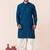 Blue embroidery sequence kurta dhoti set for festive, reception, weddings