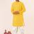 Yellow embroidery sequence kurta dhoti set for festive, reception, weddings