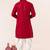 Red embroidery sequence kurta dhoti set for festive, reception, weddings