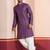 Purple embroidery bangalorian kurta for festive, reception, weddings