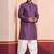 Purple embroidery bangalorian kurta for festive, reception, weddings