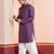 Purple embroidery bangalorian kurta for festive, reception, weddings