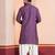 Purple embroidery bangalorian kurta for festive, reception, weddings