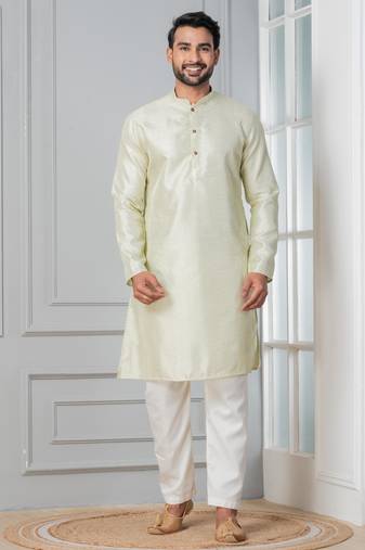 Green embroidery bangalorian kurta for festive, reception, weddings
