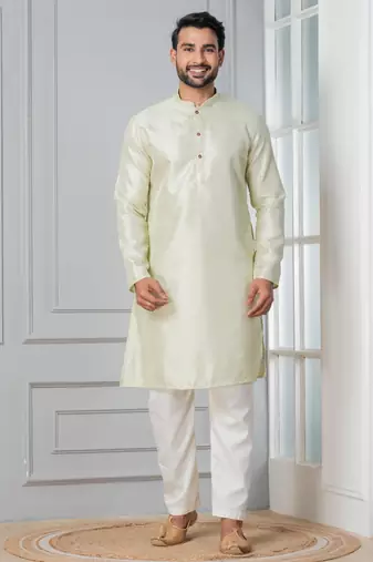 Green embroidery bangalorian kurta for festive, reception, weddings