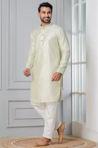 Green embroidery bangalorian kurta for festive, reception, weddings