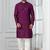 Purple embroidery sequence kurta for festive, reception, weddings