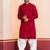 Red embroidery sequence kurta for festive, reception, weddings
