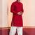Red embroidery sequence kurta for festive, reception, weddings