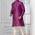 Purple plain dupion silk kurta for festive, reception, weddings