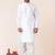 White plain dupion silk kurta for festive, reception, weddings