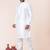 White plain dupion silk kurta for festive, reception, weddings