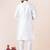 White plain dupion silk kurta for festive, reception, weddings