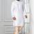 White plain dupion silk kurta churidar set for festive, reception, weddings