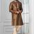 Brown printed dupion silk kurta for festive, reception, weddings
