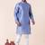 Sky blue plain dupion silk kurta for festive, reception, weddings