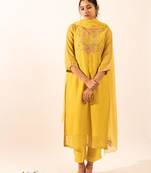 Mustard daydream kurta set with duppata