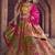 multicolor Banarasi Silk Blend Embroidered Sequin Lehenga set choli dupatta