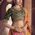 multicolor Banarasi Silk Blend Embroidered Sequin Lehenga set choli dupatta
