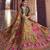 multicolor Banarasi Silk Blend Embroidered Sequin Lehenga set choli dupatta