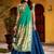 blue zari weaving silk festival lehenga set choli with dupatta