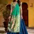 blue zari weaving silk festival lehenga set choli with dupatta
