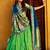green zari weaving silk lehenga set choli with dupatta