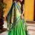 green zari weaving silk lehenga set choli with dupatta