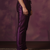 Purple plain dupion silk churidar for festive, reception, weddings