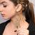 Gold plated kundan ear cuff