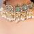 Gold plated kundan green stones choker necklace