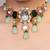 Gold plated kundan multicolor stones choker necklace