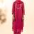 Hot pink camellia kurta set with duppata