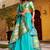 blue zari weaving silk lehenga set choli with dupatta