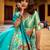 blue zari weaving silk lehenga set choli with dupatta