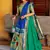 green zari weaving silk lehenga set choli with dupatta