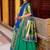 green zari weaving silk lehenga set choli with dupatta